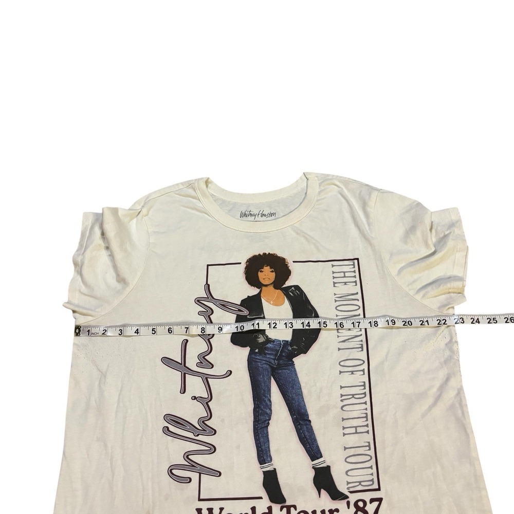 Whitney Houston The Moment Of Truth Tour World Tour '87 T-Shirt Womens‎ XXL - Picture 8 of 9